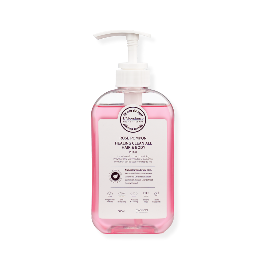 Gaston Rose Pompon Hair & Body Wash 